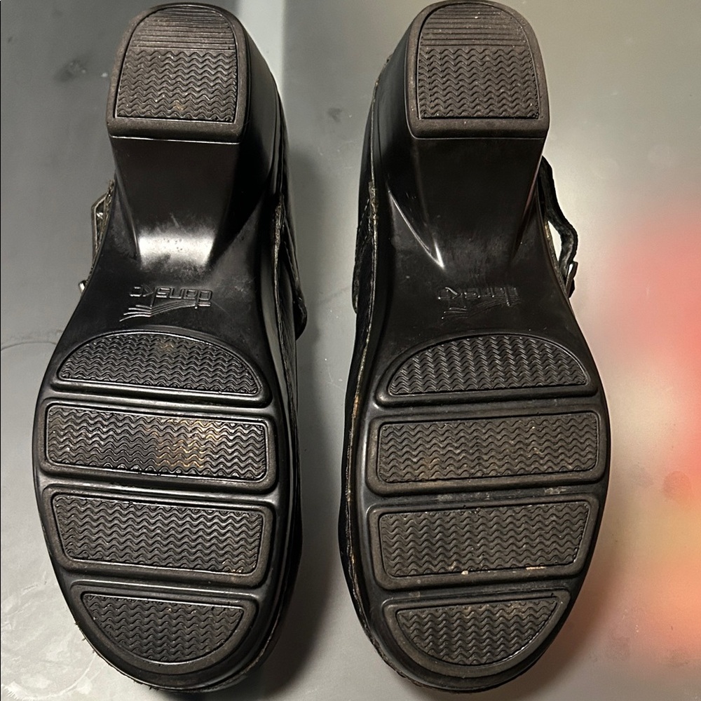 Dansko Black Embroidered Mary Jane Shoes - Picture 11 of 14